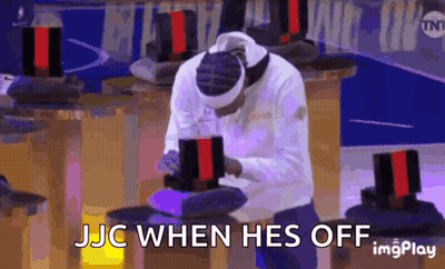 A Man Is Playing A Game And The Words Jjc When He 'S Off Are Visible GIF