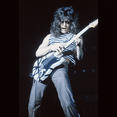 A Man Is Playing A Guitar With A Lightning Bolt Coming Out Of His Chest GIF