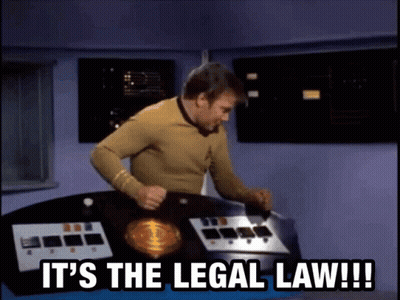 A Man Is Playing A Video Game With The Words It 'S The Legal Law GIF