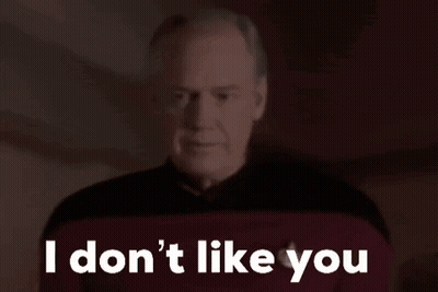 A Man Is Saying `` I Don 'T Like You '' . GIF