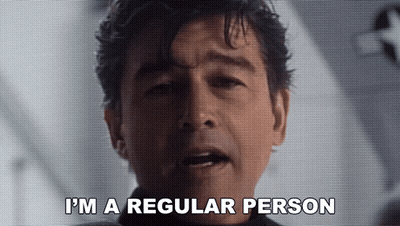 A Man Is Saying `` I 'M A Regular Person '' In A Video . GIF