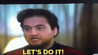 A Man Is Saying Let 'S Do It On A Screen GIF