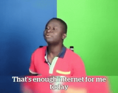 A Man Is Saying That 'S Enough Internet For Me Today GIF