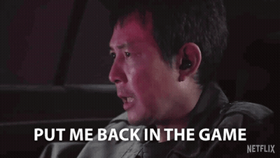 A Man Is Sitting In A Car And Says Put Me Back In The Game . GIF