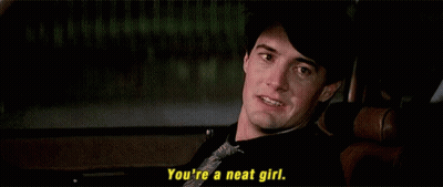 A Man Is Sitting In A Car And Says You 'Re A Neat Girl . GIF