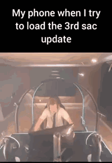 A Man Is Sitting In A Car With A Microphone On His Head . GIF