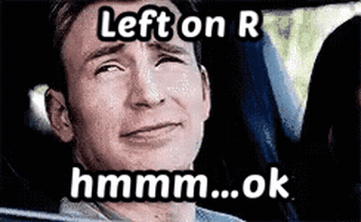 A Man Is Sitting In A Car With His Eyes Closed And A Caption That Says Left On R Hmm Ok . GIF