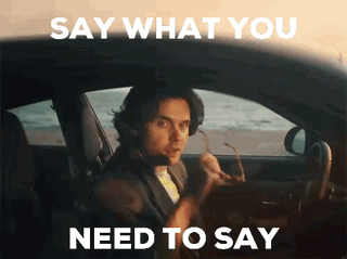 Man Sitting In Car Say What You Need GIF