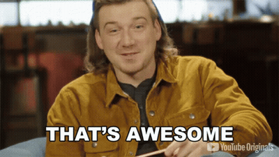 A Man Is Sitting In A Chair With The Words That 'S Awesome On The Bottom GIF