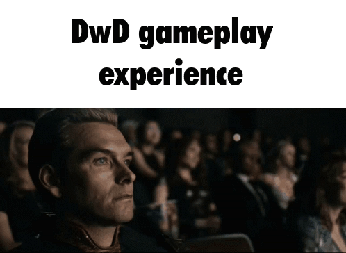 A Man Is Sitting In A Theater Watching A Movie And The Words Dwd Gameplay Experience Are On The Screen . GIF