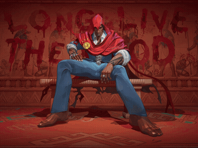 A Man Is Sitting On A Bench In Front Of A Wall That Says Long Live The God GIF