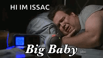 A Man Is Sleeping In A Bed With An Alarm Clock Next To Him . GIF