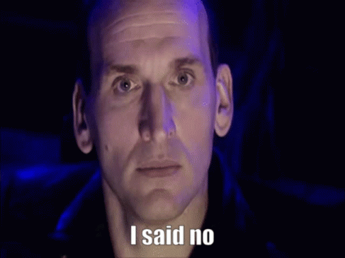 A Man Is Smiling And Saying `` I Said No '' . GIF