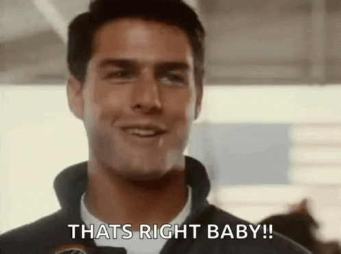 A Man Is Smiling And Saying That 'S Right Baby . GIF