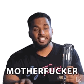A Man Is Smoking A Bong And Says Motherfucker GIF
