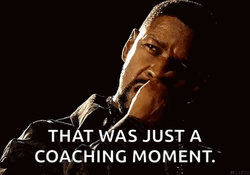 A Man Is Smoking A Cigarette And Says `` That Was Just A Coaching Moment '' . GIF