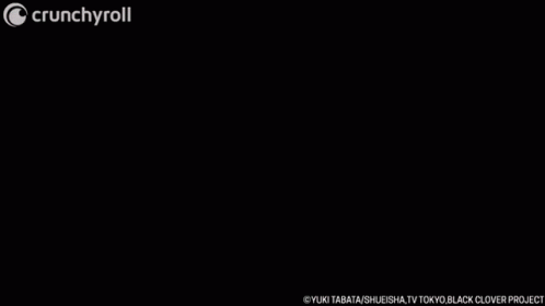 A Man Is Standing In A Dark Room With A Red Background And A Crunchyroll Logo In The Corner . GIF