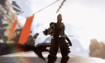 A Man Is Standing In A Video Game With A Message That Says To Cancel . GIF