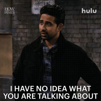 A Man Is Standing In Front Of A Brick Wall And Says " I Have No Idea What You Are Talking About " GIF