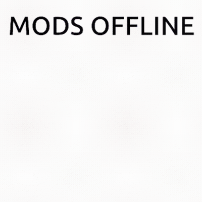 A Man Is Standing In Front Of A Crowd With The Words Mods Offline Above Him GIF