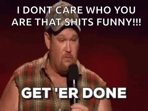 A Man Is Standing In Front Of A Microphone And Saying `` I Dont Care Who You Are That Shits Funny '' . GIF