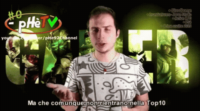 A Man Is Standing In Front Of A Screen That Says Phe Tv GIF