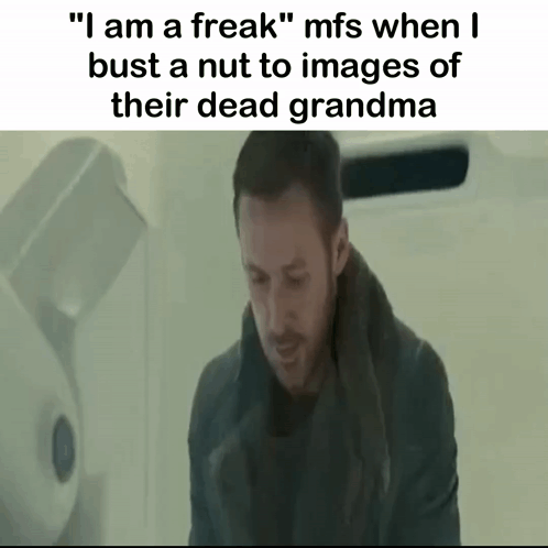 A Man Is Standing In Front Of A Toilet Paper Dispenser With The Caption " I Am A Freak " Written On The Bottom GIF