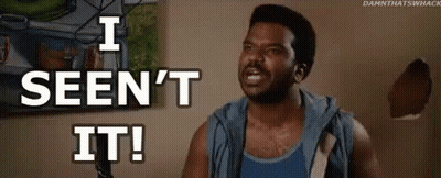 A Man Is Standing In Front Of A Wall With A Hole In It And Says `` I Seen 'T It ! '' GIF