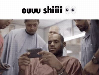 A Man Is Taking A Picture Of Himself In A Barber Shop And The Caption Says Ouuu Shiii GIF