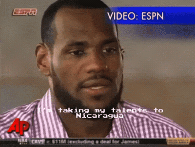 A Man Is Talking About Taking His Talents To Nicaragua On Espn GIF