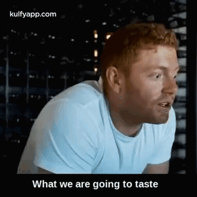 A Man Is Talking About What He Is Going To Taste . GIF