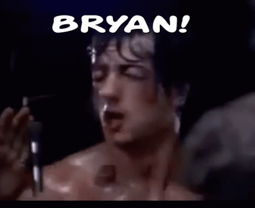 Man Talking Into Microphone With Bryan Screen GIF