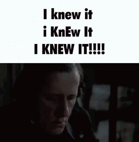 A Man Is Talking On A Cell Phone With The Words I Knew It I Knew It !!! GIF