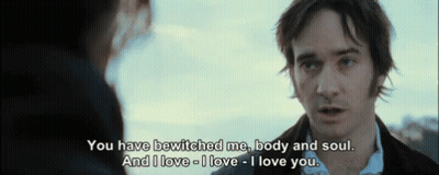 A Man Is Talking To A Woman And Says " You Have Bewitched Me Body And Soul " GIF