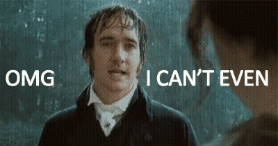 A Man Is Talking To A Woman In The Rain And Says `` I Can T Even '' . GIF