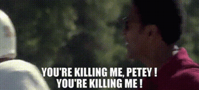 A Man Is Talking To Another Man And Says You 'Re Killing Me , Petey ! GIF