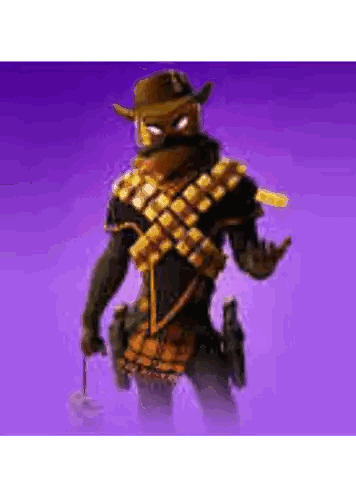 A Man Is Wearing A Cowboy Hat And Holding A Gun In A Video Game . Sticker