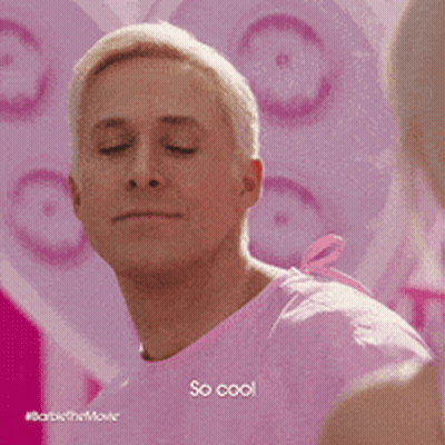 A Man Is Wearing A Pink Shirt That Says So Cool On It GIF