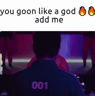 A Man Is Wearing A Shirt With The Number 001 On The Back GIF