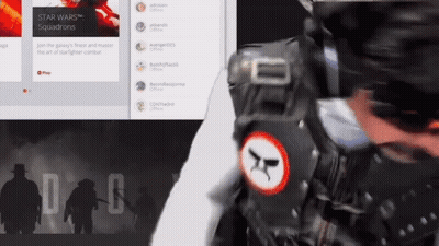A Man Is Wearing A Star Wars Squadrons Vest GIF