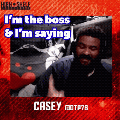 a man is wearing headphones and says i 'm the boss and i 'm saying