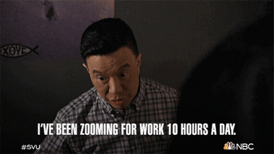 A Man Is Zooming For Work 10 Hours A Day GIF