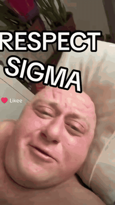 A Man Laying On A Bed With The Words Respect Sigma Above Him GIF