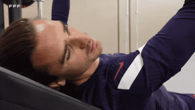 A Man Laying On A Bench With Ffftv Written On The Bottom Right GIF