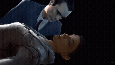 A Man Laying On A Woman With The Words Prepare For Unforse Above Him GIF