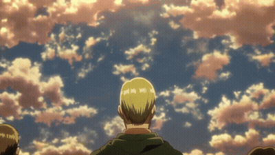 A Man Looking Up At A Cloudy Sky GIF