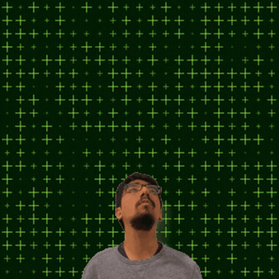 A Man Looking Up At The Number 21 With Stars Coming Out Of It GIF