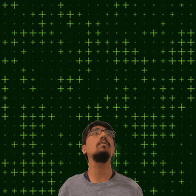 A Man Looking Up At The Number 22 GIF