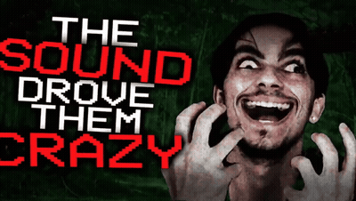 A Man Making A Funny Face With The Words The Sound Drove Them Crazy Above Him GIF