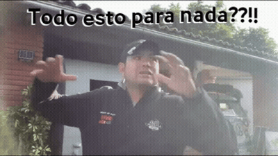 A Man Making A Funny Face With The Words Todo Esto Para Nada GIF